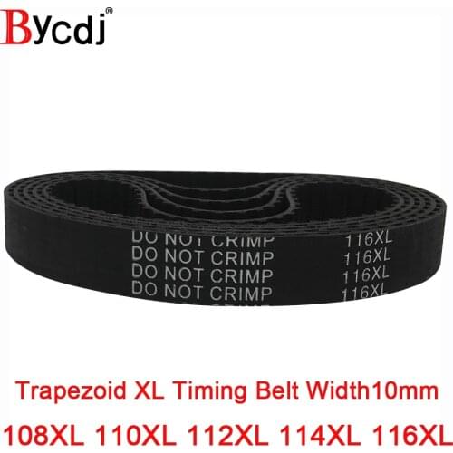 XL Timing Belt 108XL/110XL/112XL/114XL/116XL Rubber Timing Pulley Belt 10mmWidth Closed LoopToothed Transmisson Belt pitch5.08mm