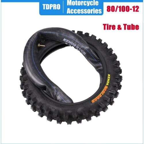 Genuine TDPRO 80/100-12 Motorcycle Wheel Pit Dirt Bike 12 Inch Tyre For Kenda Carlsbad Intermediate-Hard Rear Tire Tube