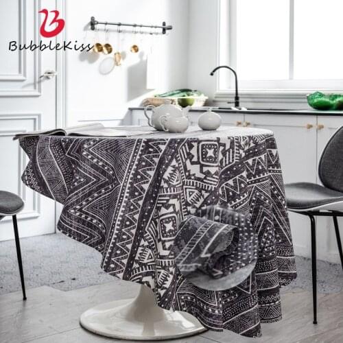 Bubble Kiss Ethnic Style Tablecloth Printing Waterproof Oil-proof Thick Wedding Dining Table Cover Tea Table Cloth Tablecloths