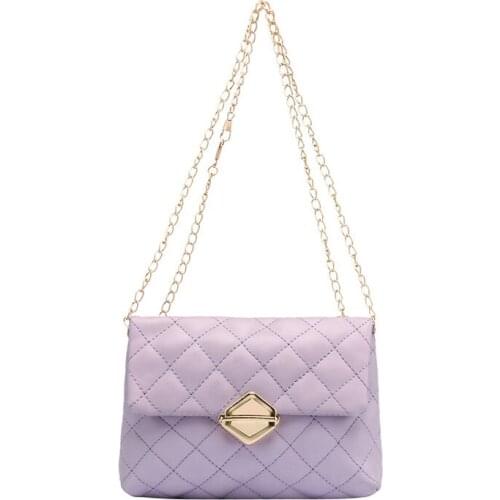 Luxury Rhombic Seam Shoulder Bags for Women 2021 INS Fashion Designer Womens Trend Handbags Branded Small CrossBody Sac A Main