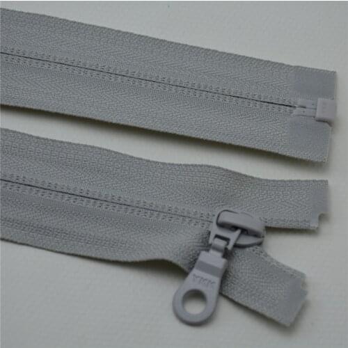 YKK Zipper 5th Nylon Reverse Zipper 40-120cm Light Gray