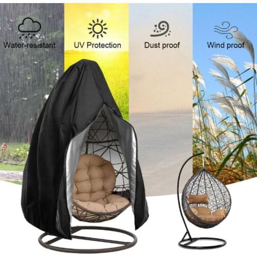 With Zipper Protective Case Outdoor Hanging Egg Chair Cover Waterproof Patio Chair Cover Egg Swing Chair Dust Cover Protector