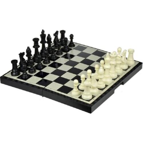 15" Magnetic Travel Chess Set with Felted Game Board Interior for Storage W3156