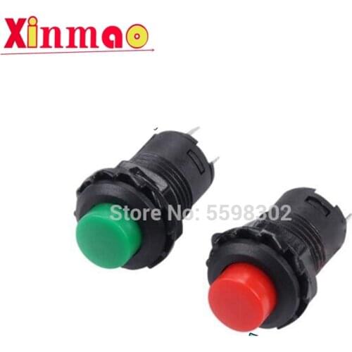 5PCS/LOT Red Green Color 12MM Self Return Momentary Push Button Switch DS-428