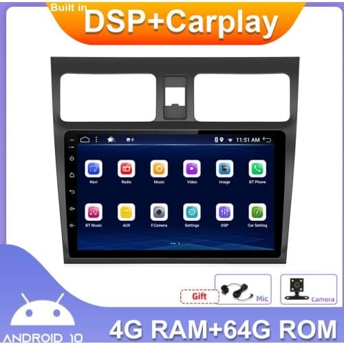 Car Stereo with Screen Radio Multimidia Video Player GPS 2 Din Android 10 For Suzuki Swift 2005-2016 Wifi DSP Carplay 4G+64G