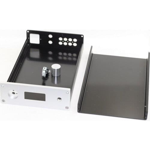 Front Window DAC Decoder Enclosure Home Audio DIY Power Amplifier Chassis Aluminum Hi-End Shell W172 H60 D291