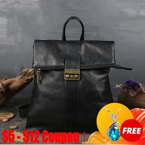 CGA Bags For Women Genuine Leather Backpack Knapsack Book CrossBody Cowhide Girl Female Shoulder Messenger Bag Daypack Rucksack