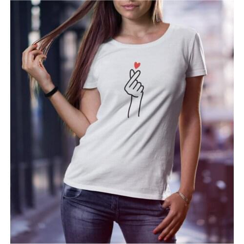 Unisex Short Sleeve Tshirt Casual T shirt Cotton Fabric Women Spring Summer Finger Fashion Top Tees for Woman Female and Daily