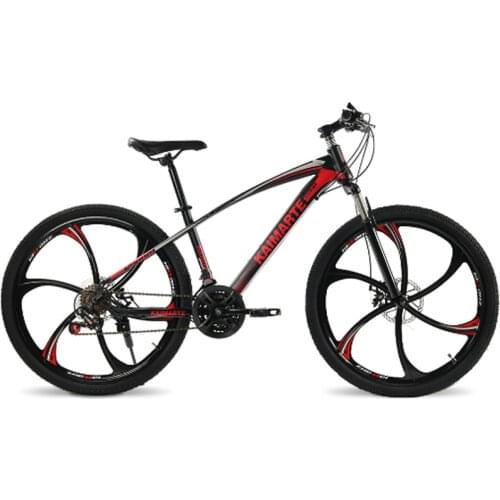 26inch mountain bicycle 21speed High carbon steel frame bike double disc brakes bicycle Spoke wheel and knife wheel bike