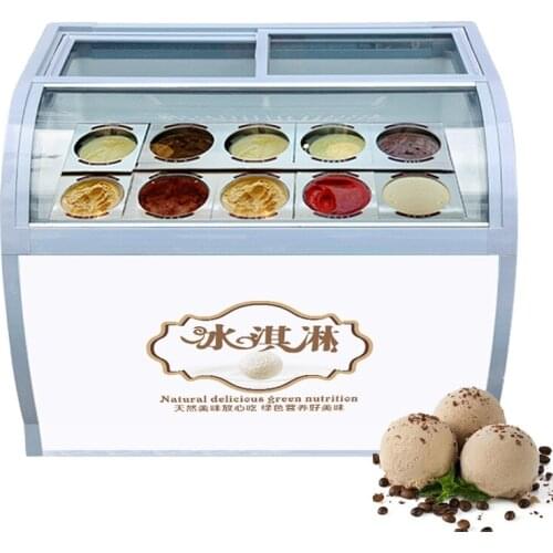 Hot Sale Ice Cream Display Cabinet Commercial Cold Drink Shops Popsicle Showcase Hard Ice Cream Freezers