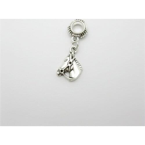 Classic 20pcs horse charms big hole loose bead fit Pandora bracelet pendants DIY