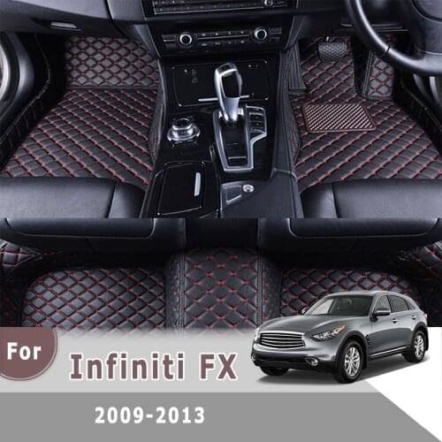 RHD Carpets For Infiniti FX 2013 2012 2011 2010 2009 Car Floor Mats Custom Styling Automobiles Artificial leather Waterproof Rug