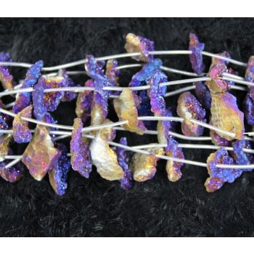 Blue Color Druzy Crystal Geode Quartz Stone Pendant Neckace 30mm Each Druzy Crystal Rock Gems Necklace