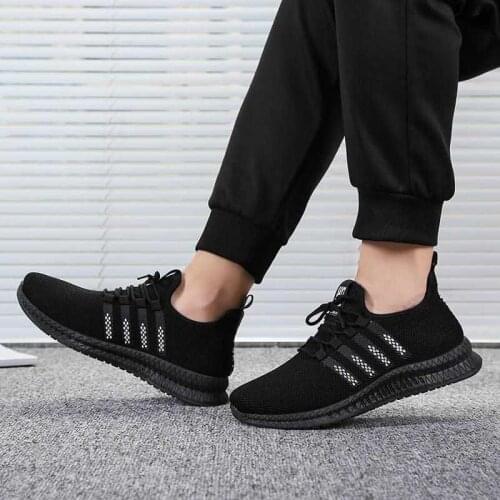 Male Sneakers Summer Mens Round Head Mesh Sports Shoes Fashion Solid Color Breathable Light Casual Shoes Jogging Running Shoes