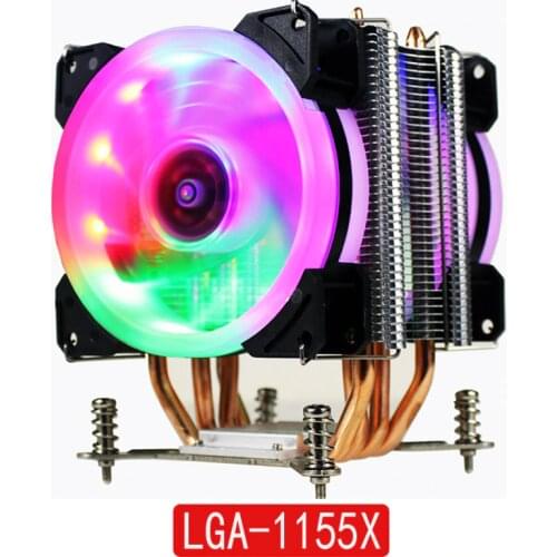 LANSHUO 4 thermal Processor cooler TDP 160W 90mm CPU fan Aluminum radiator for lga /1150 / 1151/1155/1156/1366 cooling Fan