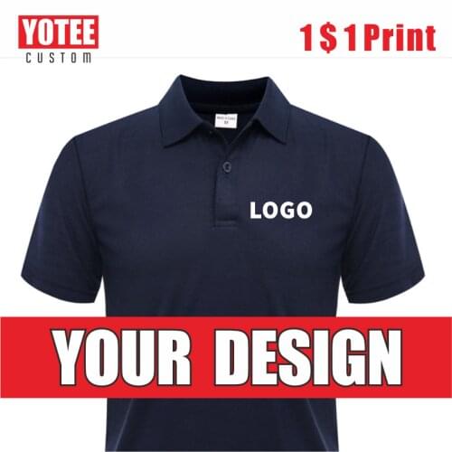 YOTEE Summer Mens Polo Shirt Cheap Casual Short Sleeve Personal Company Group Logo Custom Men and Women Custom Top