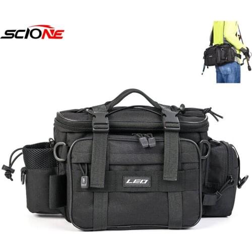 Multifunctional Mountaineering Bags Lure Waist Pack Messenger Pole Storage Fish Bag Carp Tackle Outdoor Shoulder Blaso XA1G