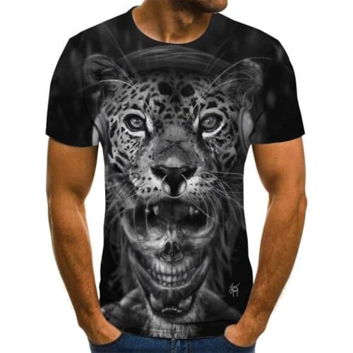 Fashion Summer T-Shirt Men 2021 3D Skull Printing Mens T-Shirt Breathable Streetwear Splicing Printing T Shirt Men Size XS-5XL