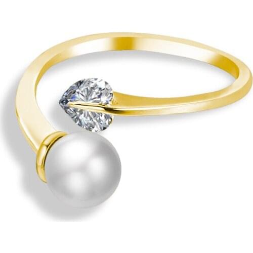 Kfvanfi fashion rose gold ring AAA cubic zircon adjustable size rings romantic jewelry for women