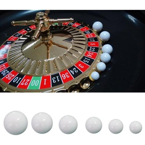 Pack of 5 Russian Roulette Ball Casino Roulette Game Replacement Ball Acrylic White Ball 12/14/16/18/20/22 mm