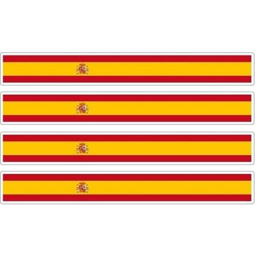 Spain Car Stickers Car Stripe Motorcycle Racing Flag Sticker Waterproof Car Decal Accessories Bike Motor Tuning 13cm*2cm