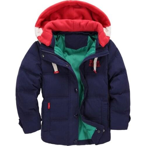Autumn Winter Children Down & Parkas Kids Outerwear Coat for Boys Casual Warm Hooded Boys Parka Jacket BC335