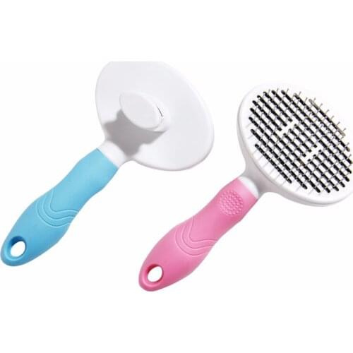 Pet Self-Cleaning Comb Steel Needle Dog Cat Comb Pet Hair Removal Brush Dog Grooming Comb Beauty Styling Massage Brush