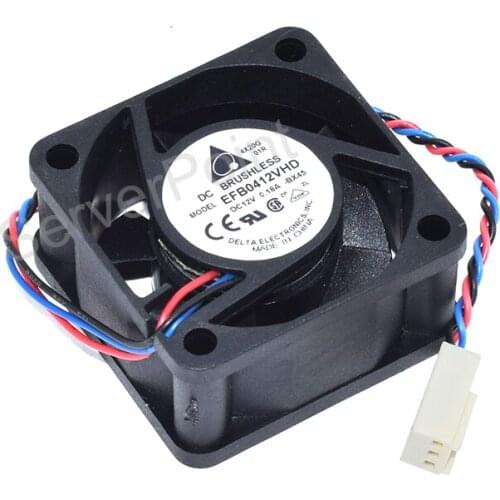 Genuine New EFB0412VHD DC12V 0.18A 3-Pin CPU Axial Blower Cooling Fan