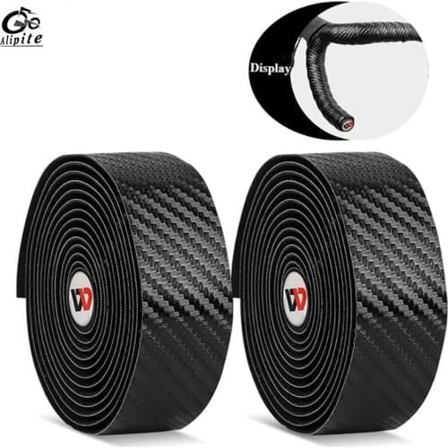 Alipite Bike Handlebar Tape Anti-slip Soft PU EVA Cycling Wrap End Plug Bike Accessories 215 cm Length Bicycle Hand Bar Tape