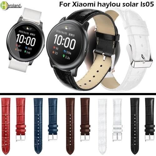 Smart wristband watchband strap For Xiaomi haylou solar ls05 Bracelet Genuine Leather for Haylou Solar LS05 Accessories belt new