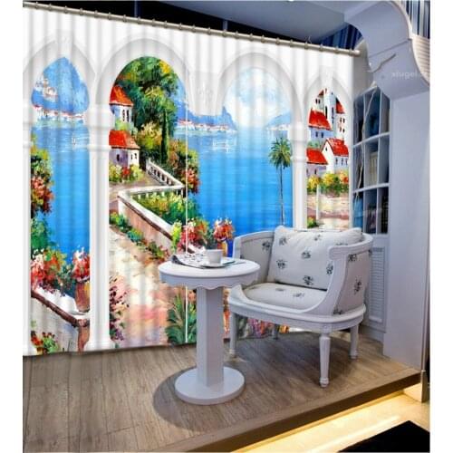 Scenic curtains Window Blackout Luxury 3D Curtains set For Bed room Living room Office Hotel Home Wall Decorative Drape tapestry