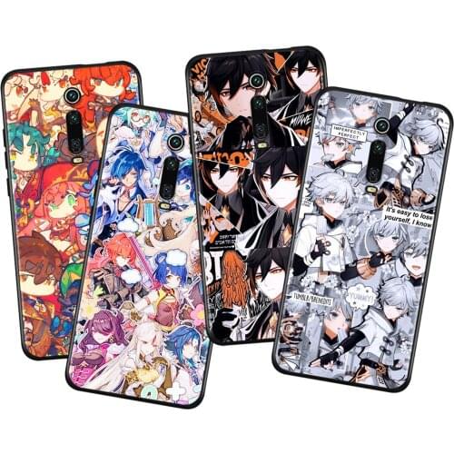 Genshin mpact Silicone Cover For Xiaomi Redmi K40 Gaming K30i K30T K30S K30 Ultra K20 10X Pro Black Phone Case