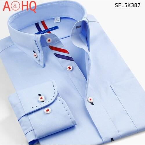 Smart five White Men Shirt 2021 New Brand-Clothing Long Sleeve Cotton Camisa Masculina White Slim Fit Shirt Men SFL4K07B
