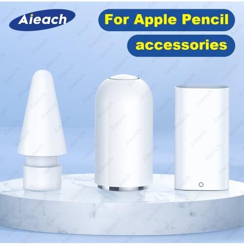 Compatible with Apple Pencil Tip and Magnetic Replacement Cap/ Charging Adapter for Apple Pencil 1st Generation Accessories