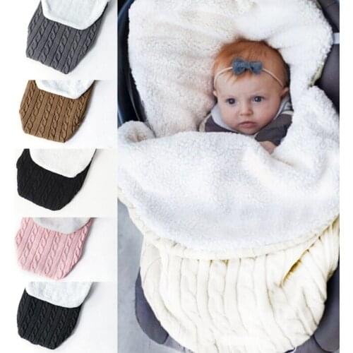Baby Envelope Sleeping Bags Thicken Newborn Swaddle Wrap 0-3 Months Baby Blanket Swaddling Wrap Sleepsack