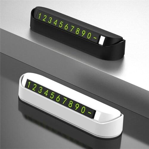 Luminous Car Temporary Parking Card Phone Number Plate Magnetic Adsorption Unival Sticker