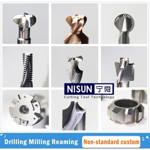 Custom carbide milling cutter taper nose end mill T-slot saw blade dovetail Ball non-standard chamfering