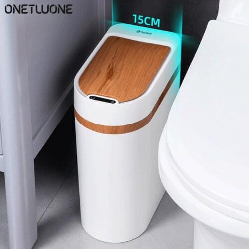 Smart Trash Can ,Touch Free Automatic Sensor Trash Bin, Household Bathroom Toilet 10L Trash Can USB Charger