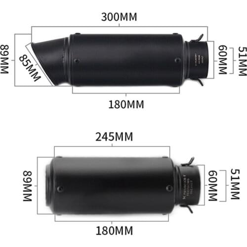 GB Racing Universal Motorcycle for Exhaust Escape Modified Dirt Pit Bike Muffler 50mm 60mm for Z900 S1000RR CBR600RR CBR1000RR