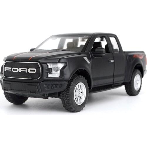 High quality 1:32 Raptor F150 pickup alloy model,simulated metal sound and light pull back model,childrens toys,free shippin
