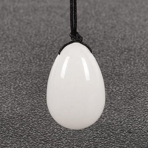 Jade Egg Natural white jade Yoni Egg Crystal Sphere For Kegel Exercise Pelvic Floor Muscle Vaginal Exercise Ben Wa Ball