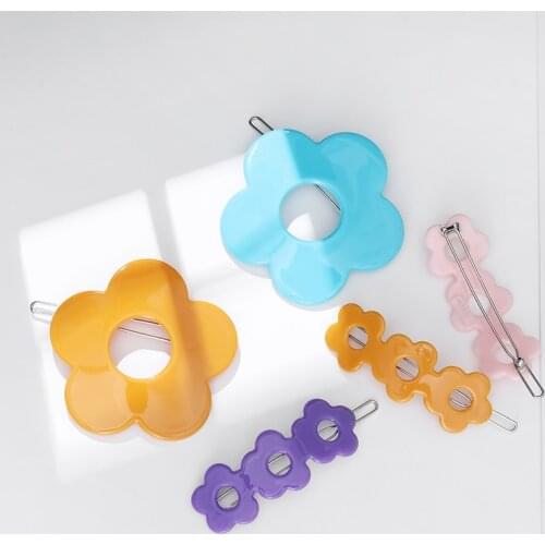 5 color 2 design Wholesale Cute gold Metal Hairpins for Baby Girls Clips Barrettes Flower Hair Accessories for Kids Hairgrips