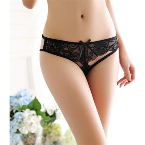 Lingerie Femme Romantic Sexy Lace Underwear Women Hollow Out Panties String Transparent Thong Seamless Briefs Female Lingerie