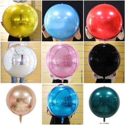1 pcs 32 Inch 4D Aluminum Film Round Balloon Wedding Party Birthday Decoration Dress Up Decoration Supplies