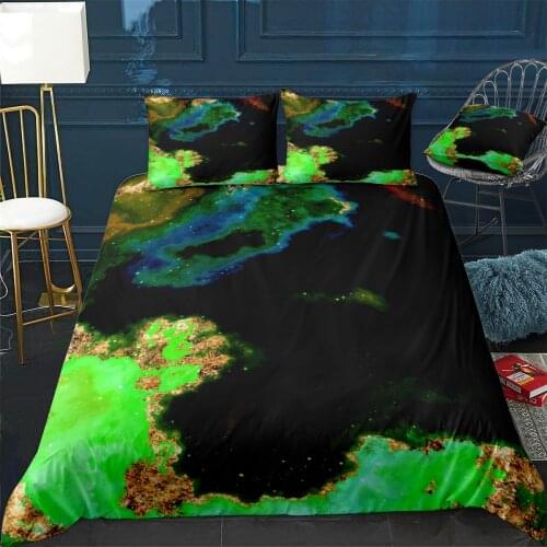 100 Starry Nebula In Space Quilt Cover Pillowcase 3Piece Comforter Bedding Set With Pillow Case Single Double Duvet Cover