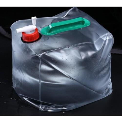 10L 20L PVC Large Capacity Outdoor Camping Water Bag Container Foldable Water Carrier Bag Water Storage Bucket
