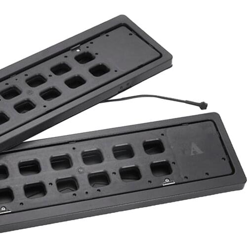 2x Car Number Plate Holder Bracket w/ Remote Flip License Plate Frame for Vehicles Car Truck Easy to Install Waterproof