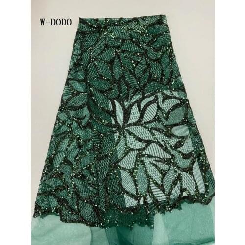 2020 High Quality French Nigerian Sequins Net African Tulle Mesh Sequence Lace Fabric For Dress 5yards/Lot RL1225