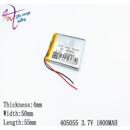Tablet battery 3.7V 1800mAh 405055 Universal Li-ion for tablet pc 7 inch 8 9 Mp3 MP4 GPS mobile bluetooth