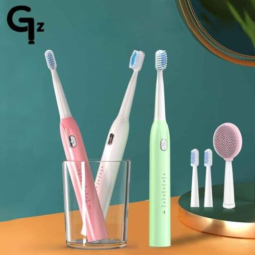 GeZhou Electric Toothbrush Rechargeable IPX7 Waterproof Sonic Toothbrush 5 Mode Travel Toothbrush with 8 Brush Head best gift
